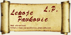 Lepoje Pavković vizit kartica